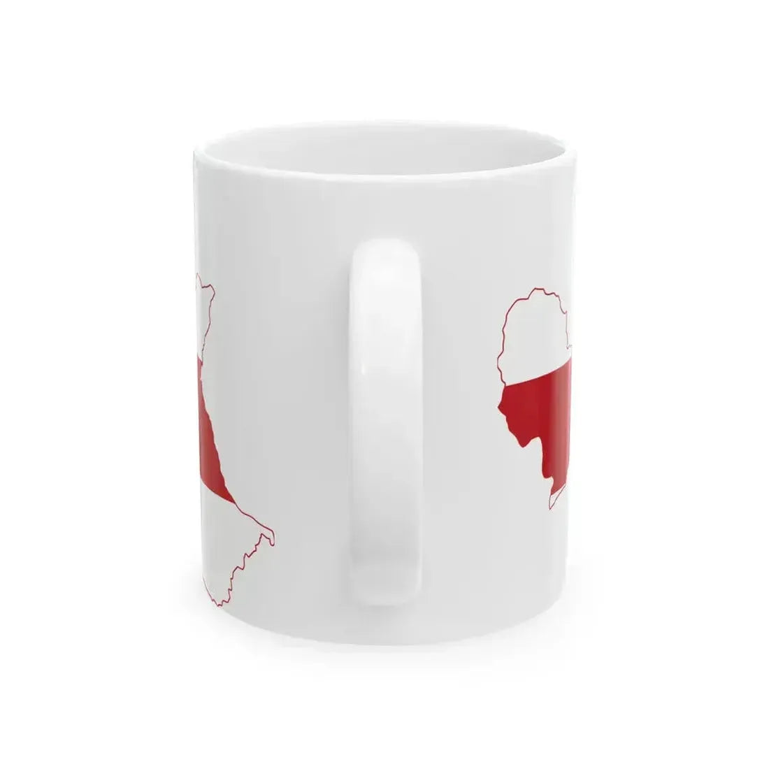Flag map of Genoa (Italy) White Coffee Mug - Go Mug Yourself