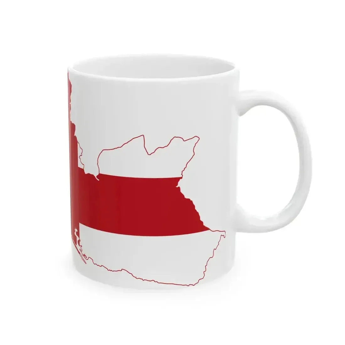 Flag map of Genoa (Italy) White Coffee Mug - Go Mug Yourself