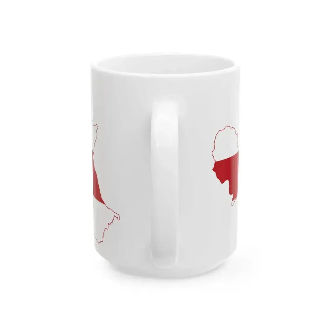 Flag map of Genoa (Italy) White Coffee Mug - Go Mug Yourself