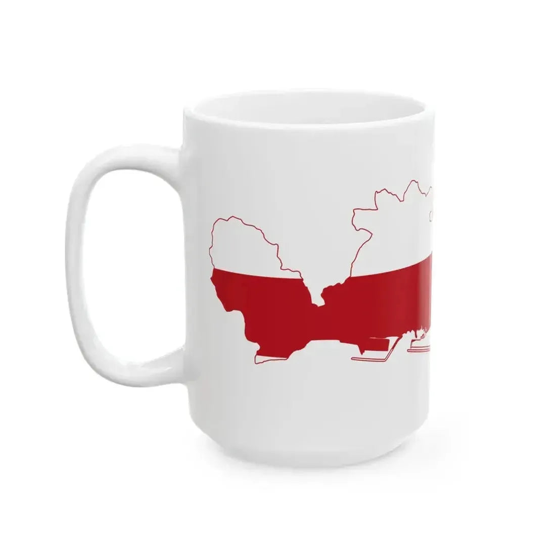 Flag map of Genoa (Italy) White Coffee Mug - Go Mug Yourself