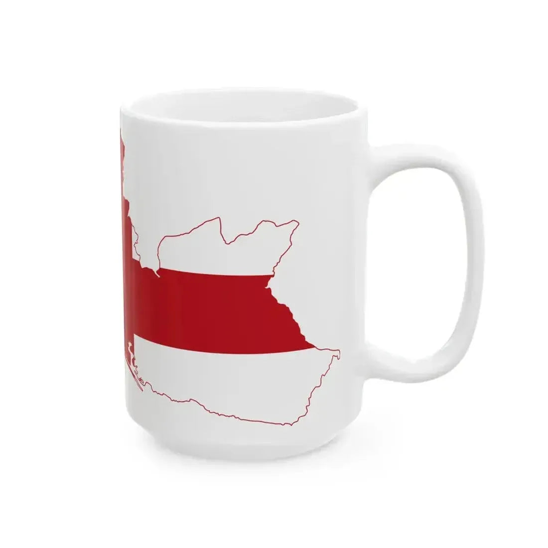 Flag map of Genoa (Italy) White Coffee Mug - Go Mug Yourself