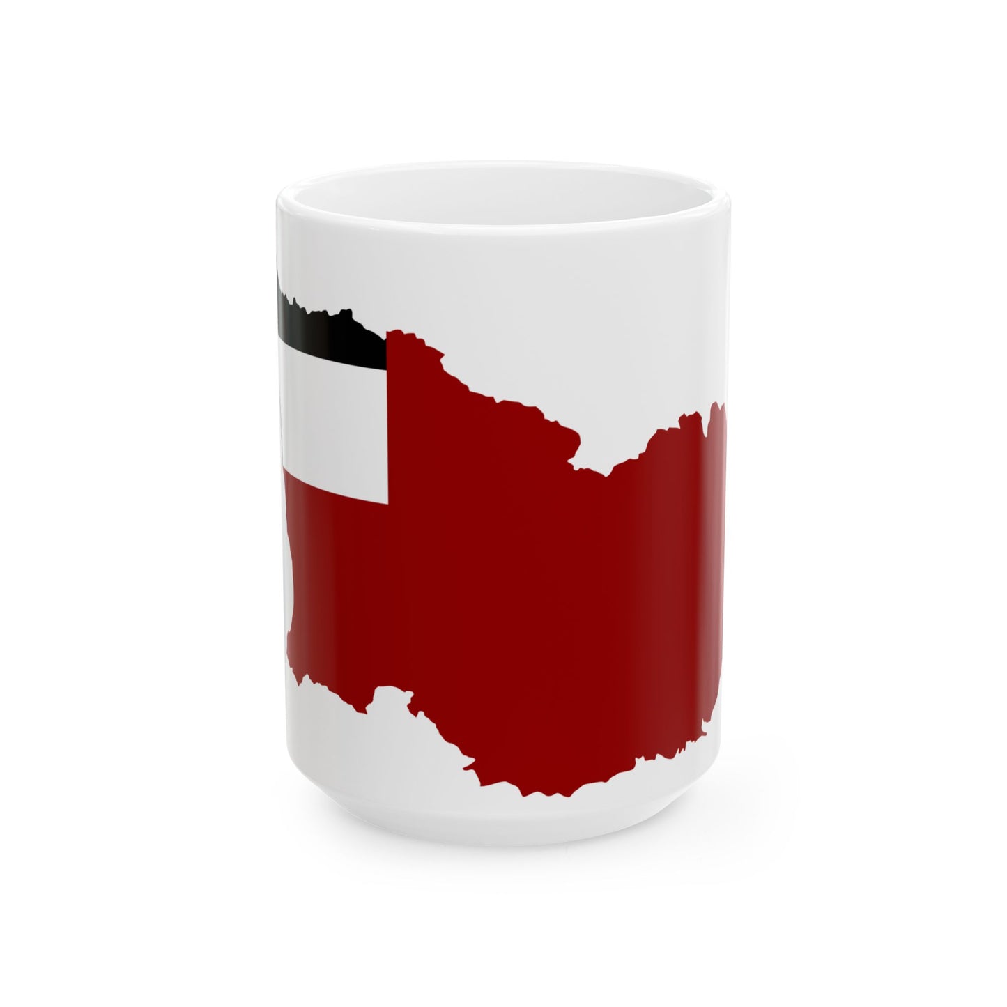 Flag map of Georgia 1990-2004 (Georgia) White Coffee Mug-15oz-Go Mug Yourself