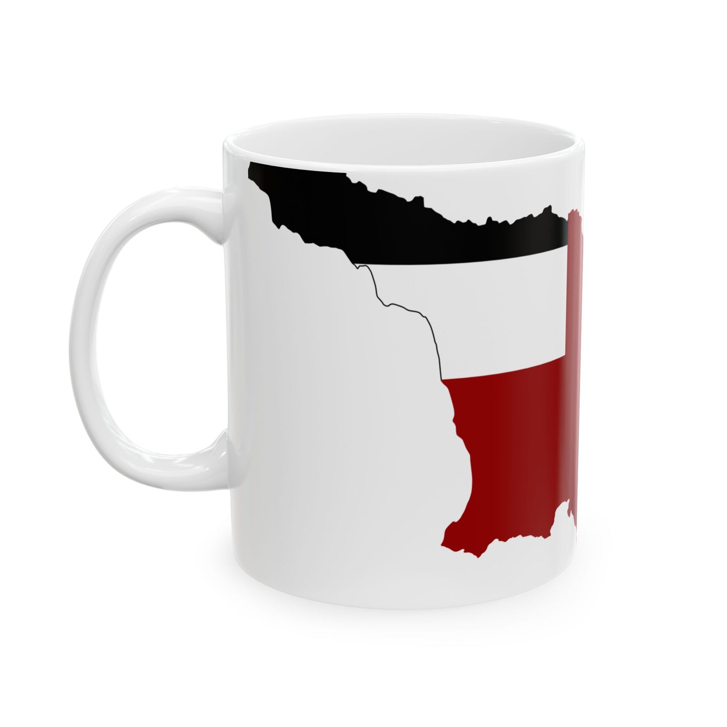 Flag map of Georgia 1990-2004 (Georgia) White Coffee Mug-Go Mug Yourself