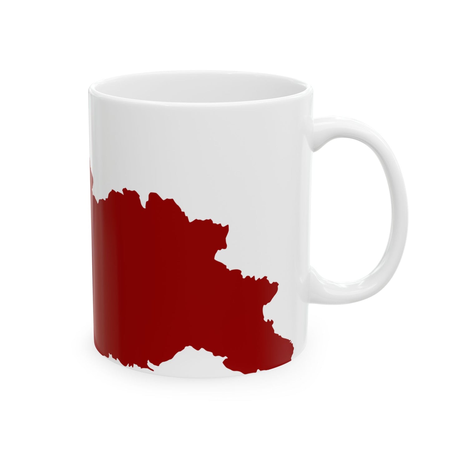 Flag map of Georgia 1990-2004 (Georgia) White Coffee Mug-Go Mug Yourself