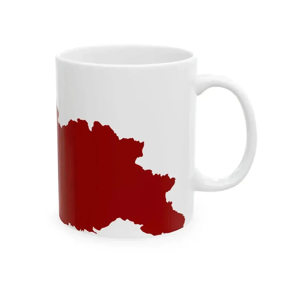 Flag map of Georgia 1990-2004 (Georgia) White Coffee Mug - Go Mug Yourself