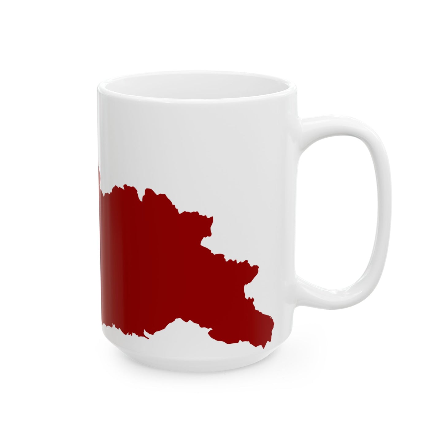 Flag map of Georgia 1990-2004 (Georgia) White Coffee Mug-Go Mug Yourself