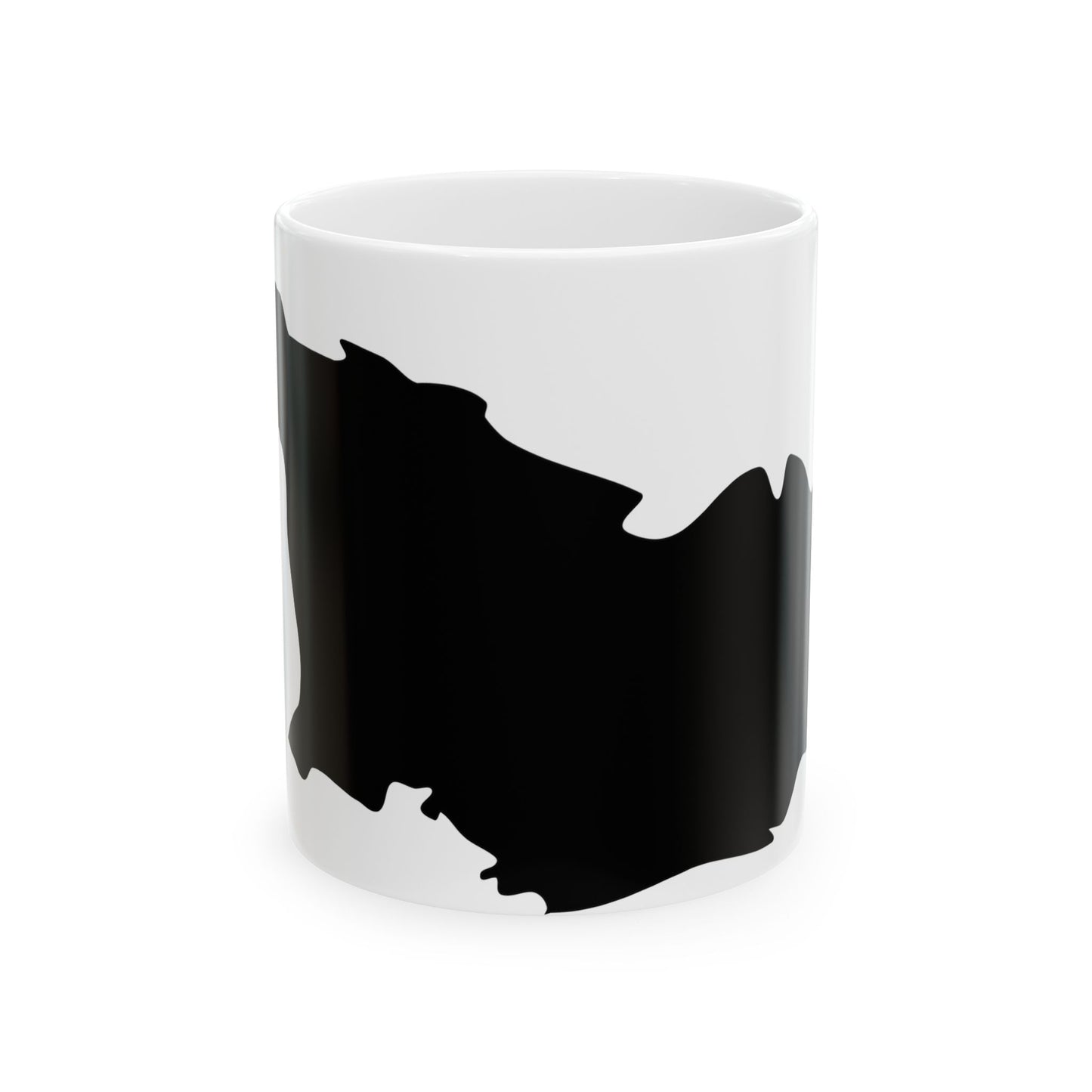 Flag-map of Georgia blank (Georgia) White Coffee Mug-11oz-Go Mug Yourself