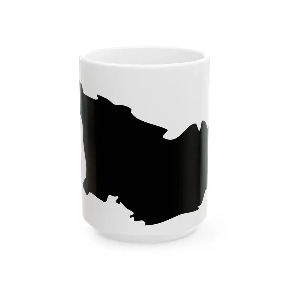 Flag-map of Georgia blank (Georgia) White Coffee Mug 15oz - Go Mug Yourself