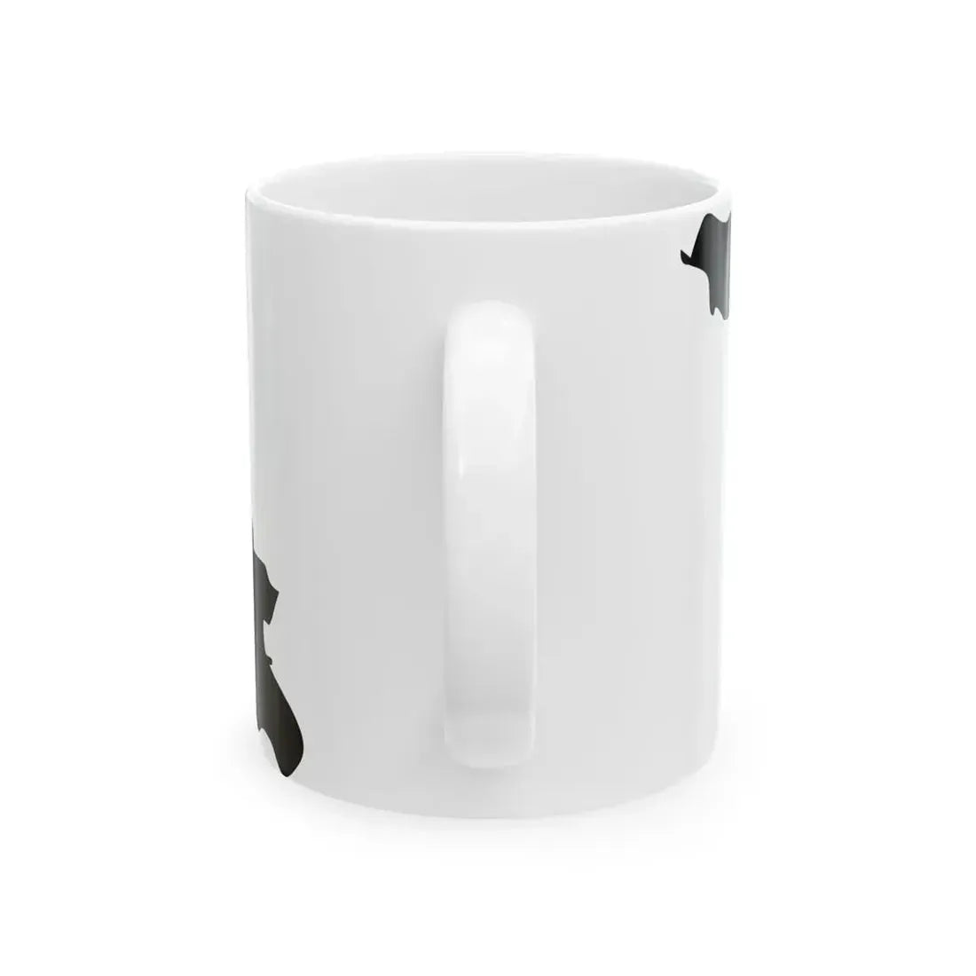 Flag-map of Georgia blank (Georgia) White Coffee Mug - Go Mug Yourself