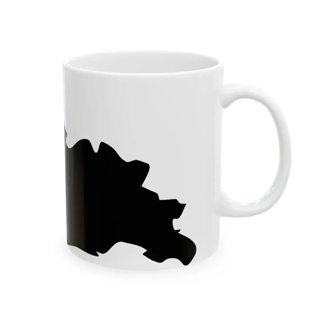Flag-map of Georgia blank (Georgia) White Coffee Mug - Go Mug Yourself
