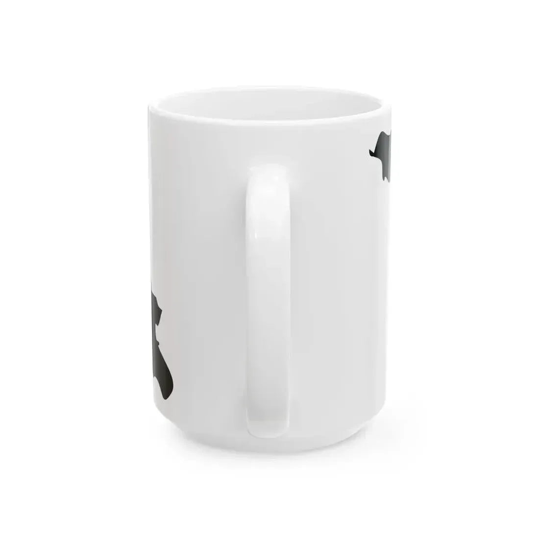 Flag-map of Georgia blank (Georgia) White Coffee Mug - Go Mug Yourself