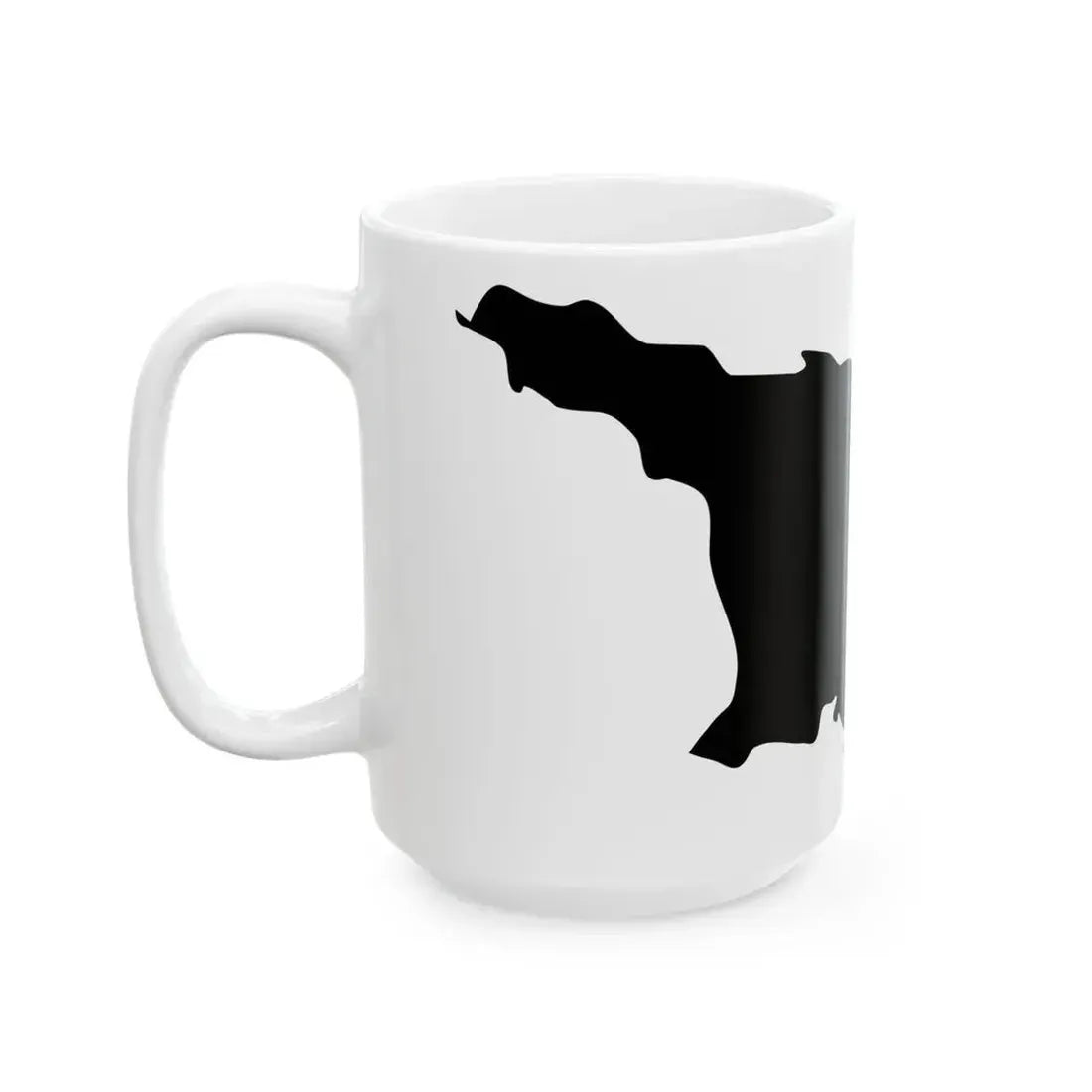 Flag-map of Georgia blank (Georgia) White Coffee Mug - Go Mug Yourself