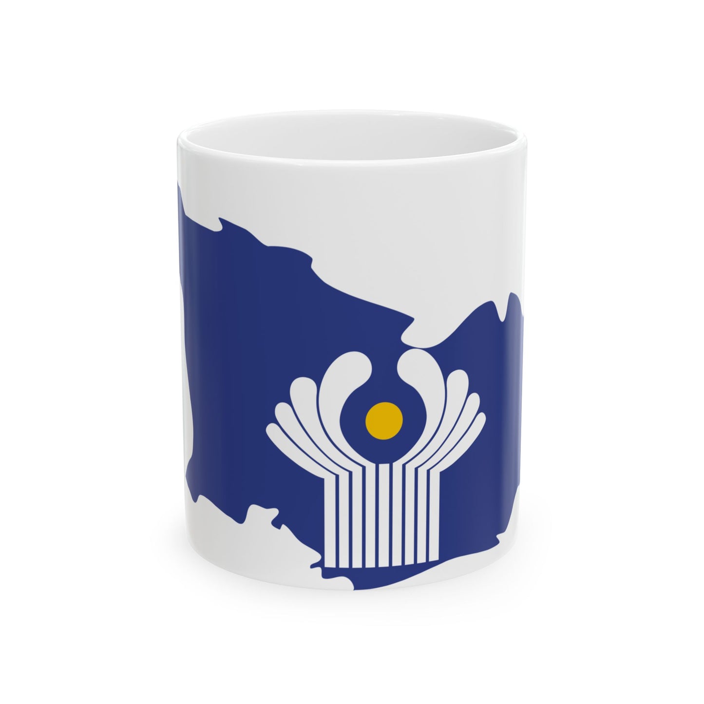 Flag-map of Georgia CIS (Georgia) White Coffee Mug-11oz-Go Mug Yourself