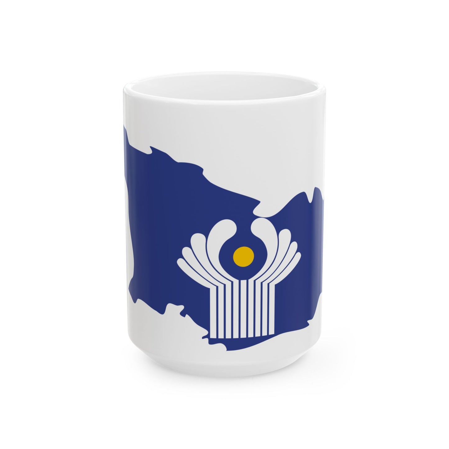 Flag-map of Georgia CIS (Georgia) White Coffee Mug-15oz-Go Mug Yourself