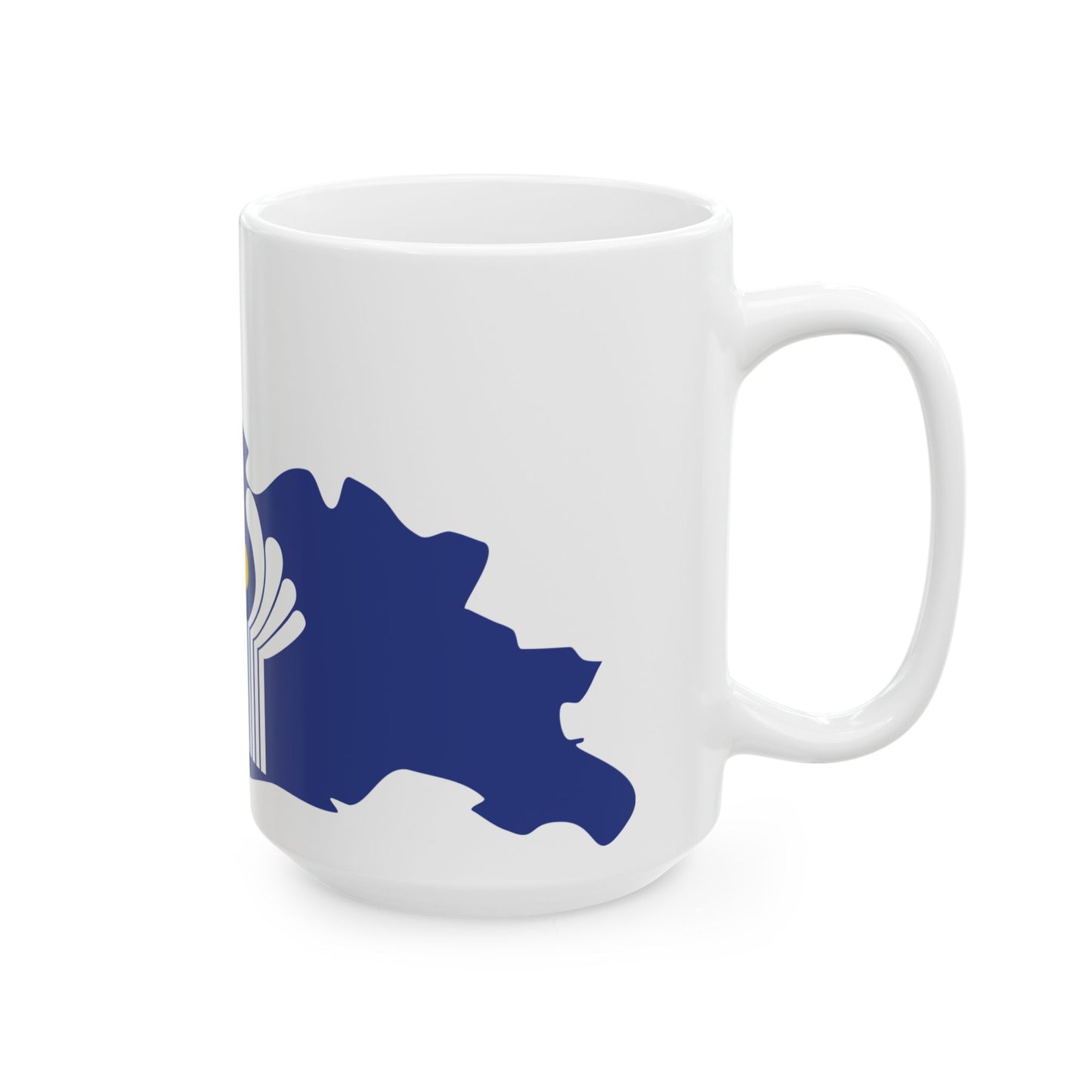 Flag-map of Georgia CIS (Georgia) White Coffee Mug-Go Mug Yourself