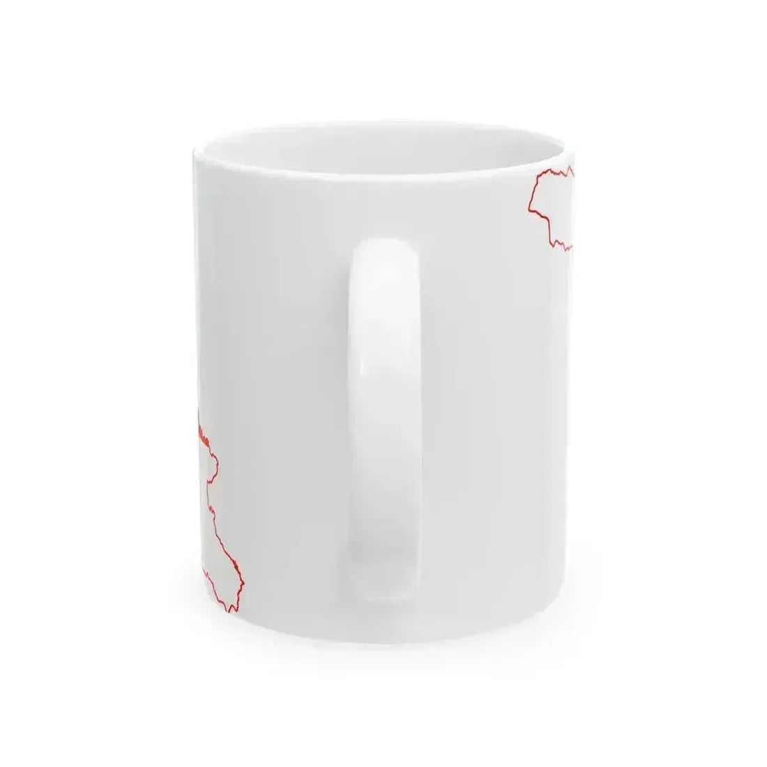 Flag map of Georgia (Georgia) White Coffee Mug - Go Mug Yourself