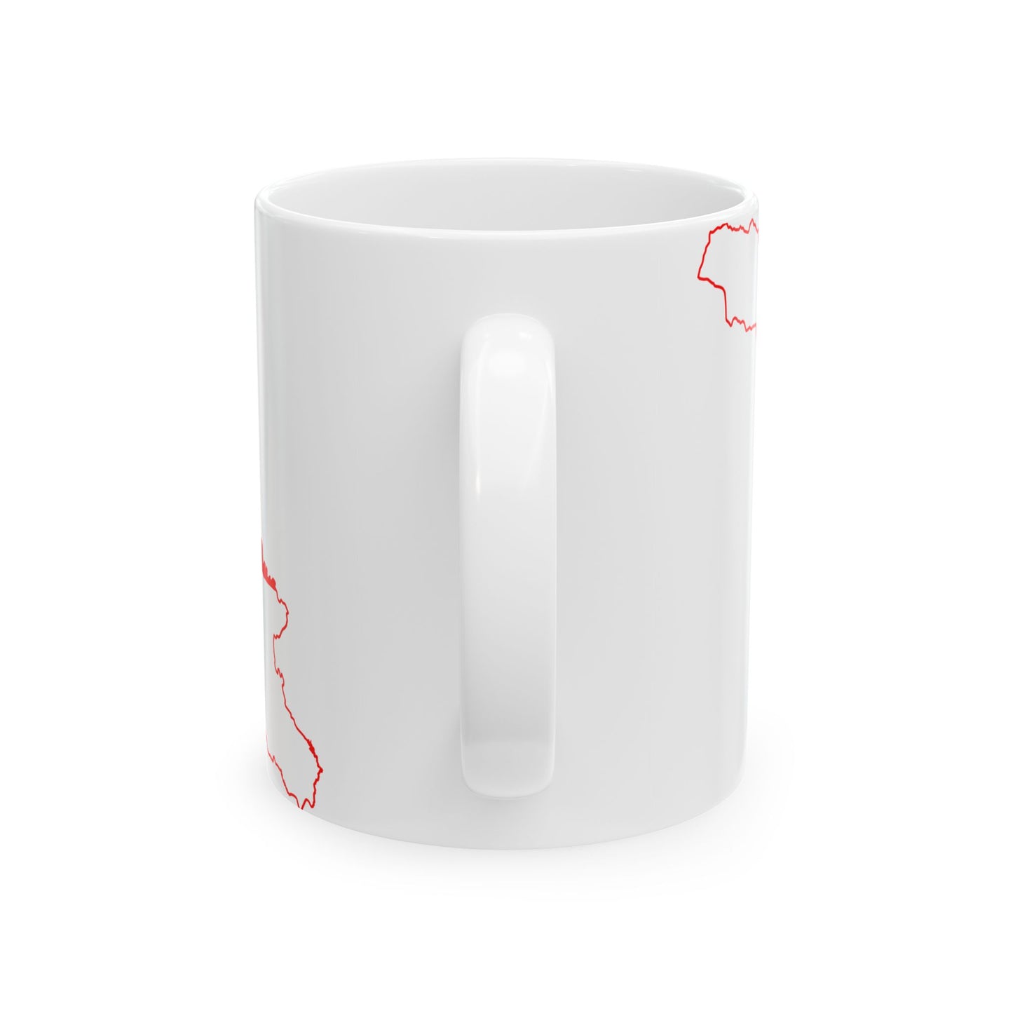 Flag map of Georgia (Georgia) White Coffee Mug-Go Mug Yourself