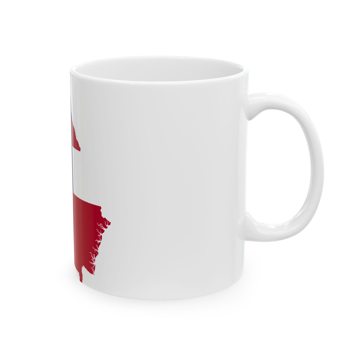 Flag-map of Georgia U.S. state (United States) White Coffee Mug-Go Mug Yourself
