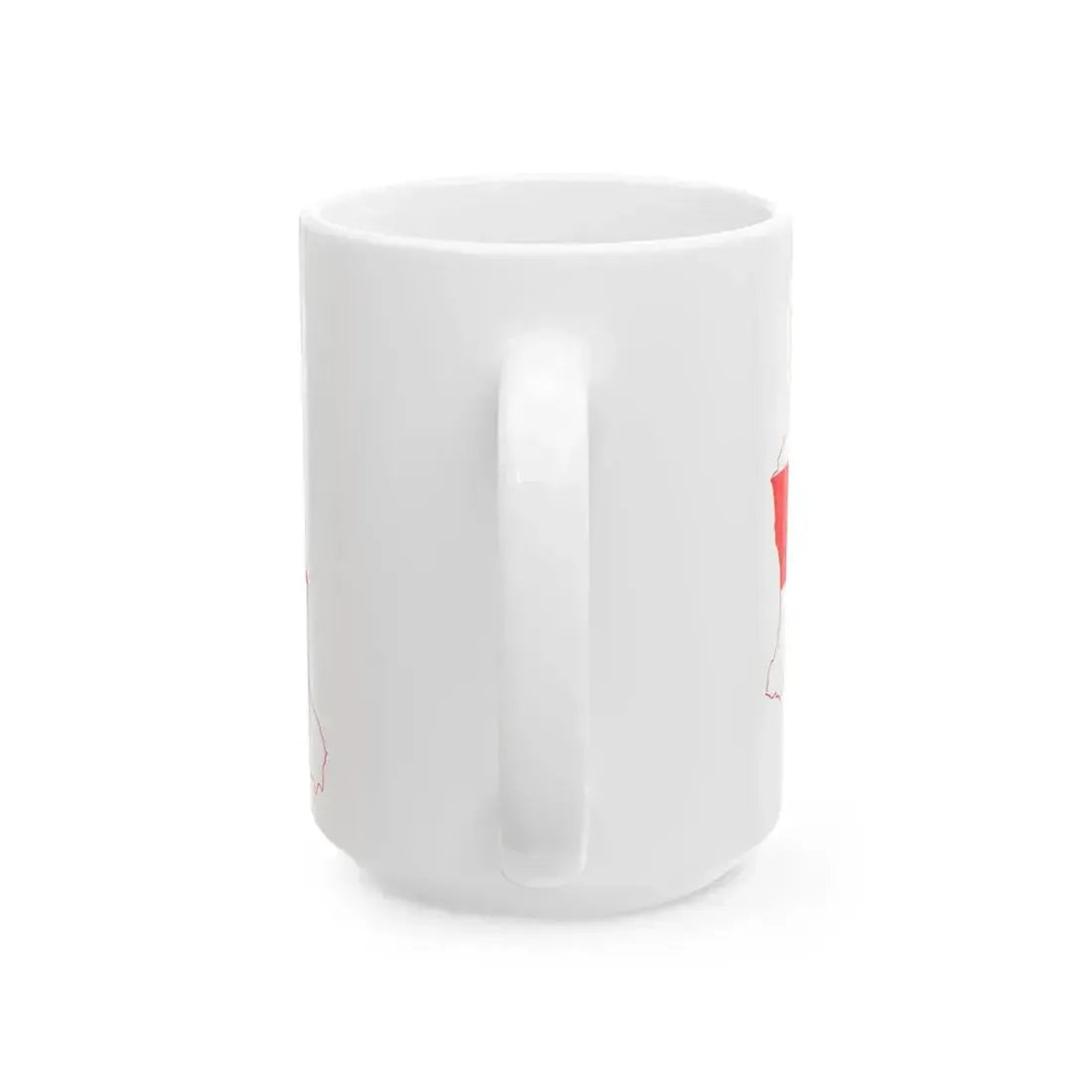 Flag map of Georgia without Russian-occupied territories (Georgia) White Coffee Mug - Go Mug Yourself