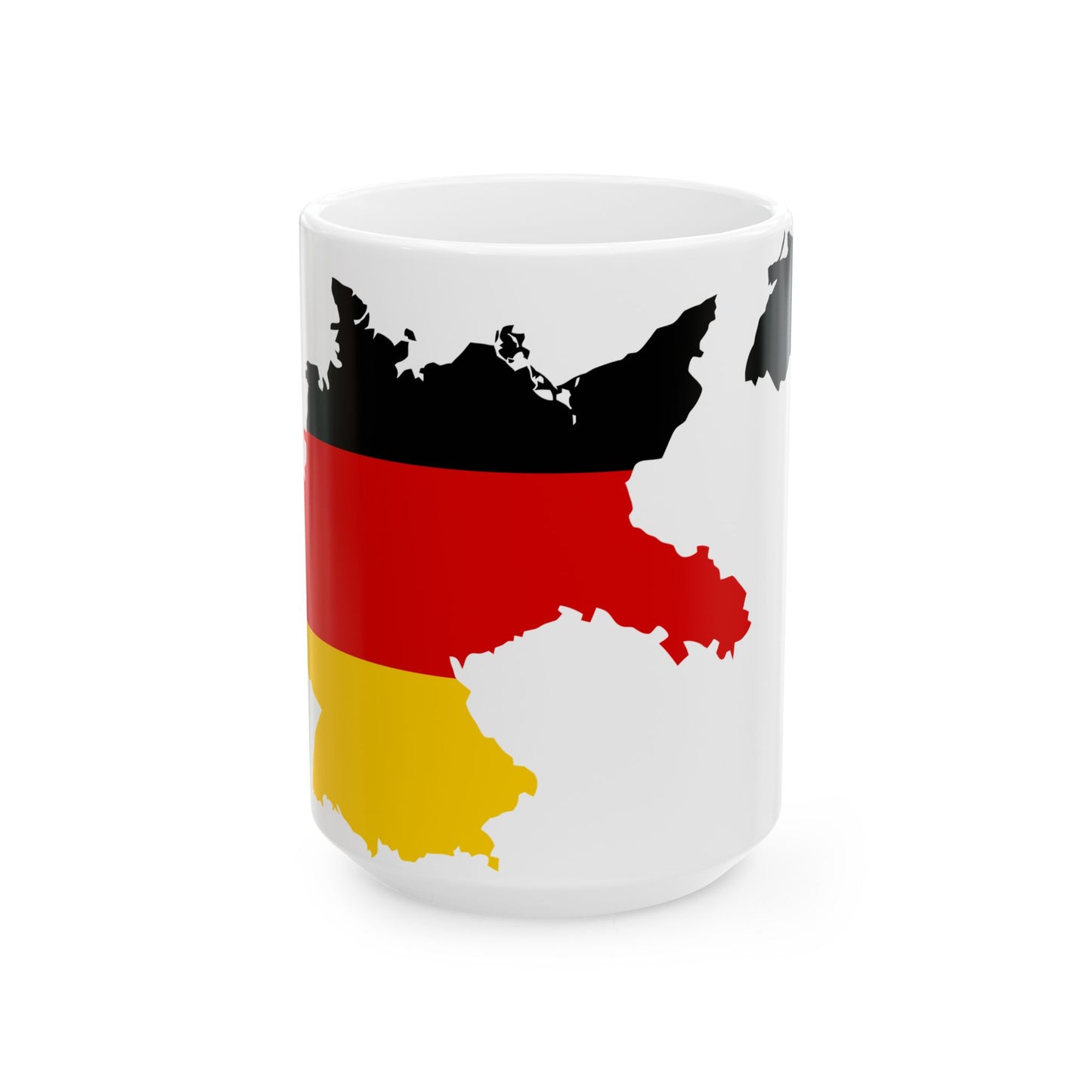 Flag map of Germany 1919 (Germany) White Coffee Mug-15oz-Go Mug Yourself