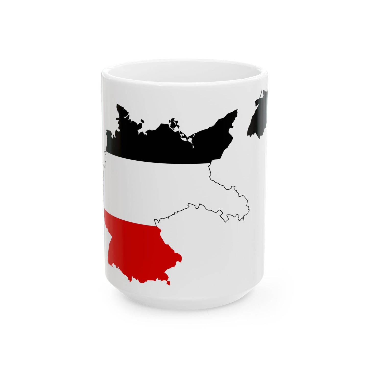 Flag map of Germany 1933 (Germany) White Coffee Mug-15oz-Go Mug Yourself