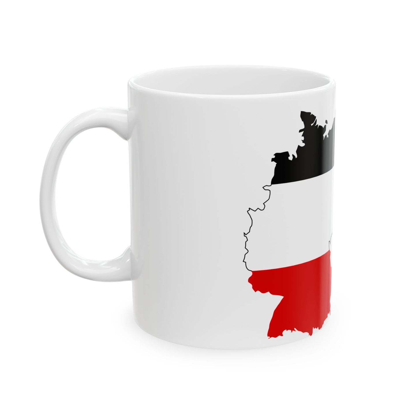 Flag map of Germany 1933 (Germany) White Coffee Mug-Go Mug Yourself