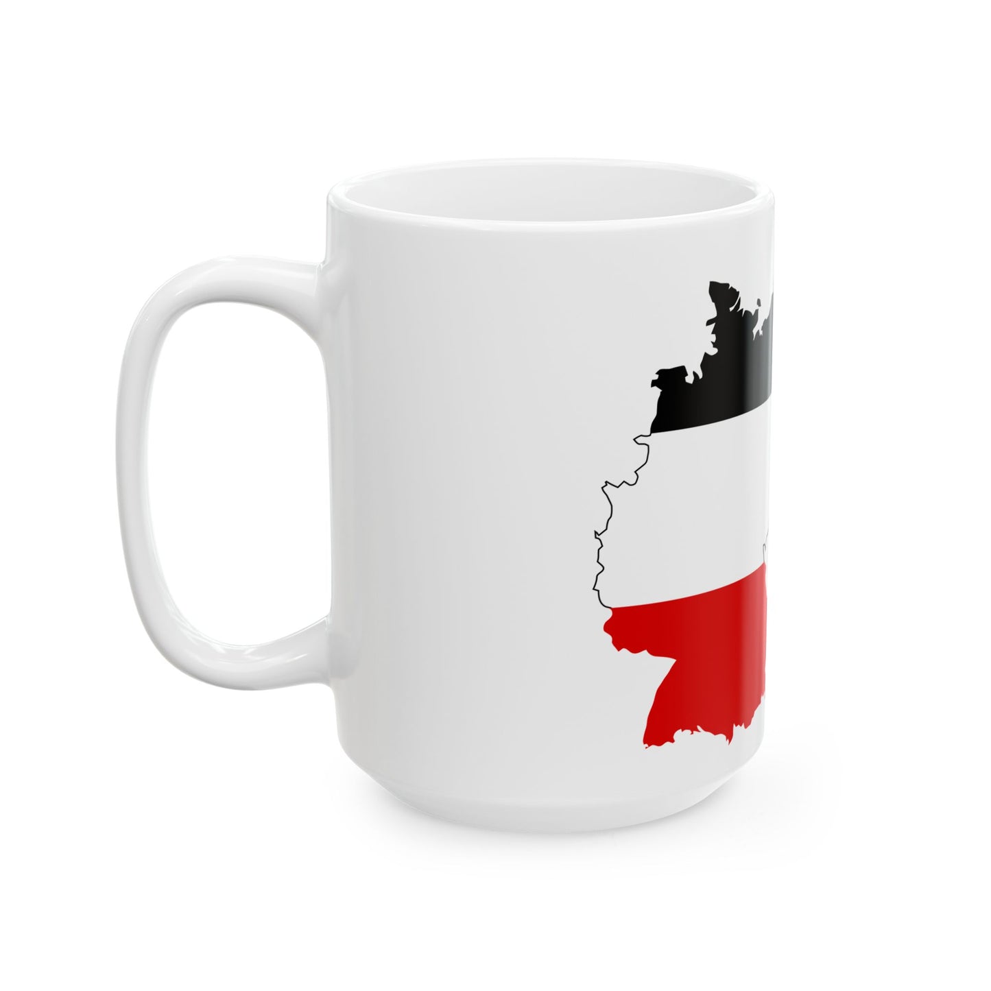 Flag map of Germany 1933 (Germany) White Coffee Mug-Go Mug Yourself