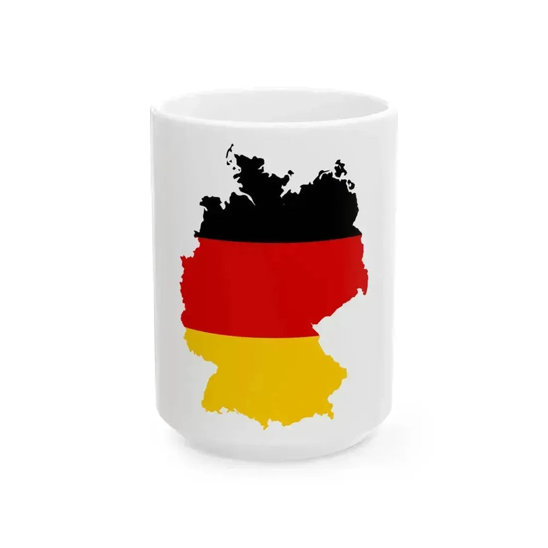 Flag-map of Germany (Germany) White Coffee Mug 15oz - Go Mug Yourself