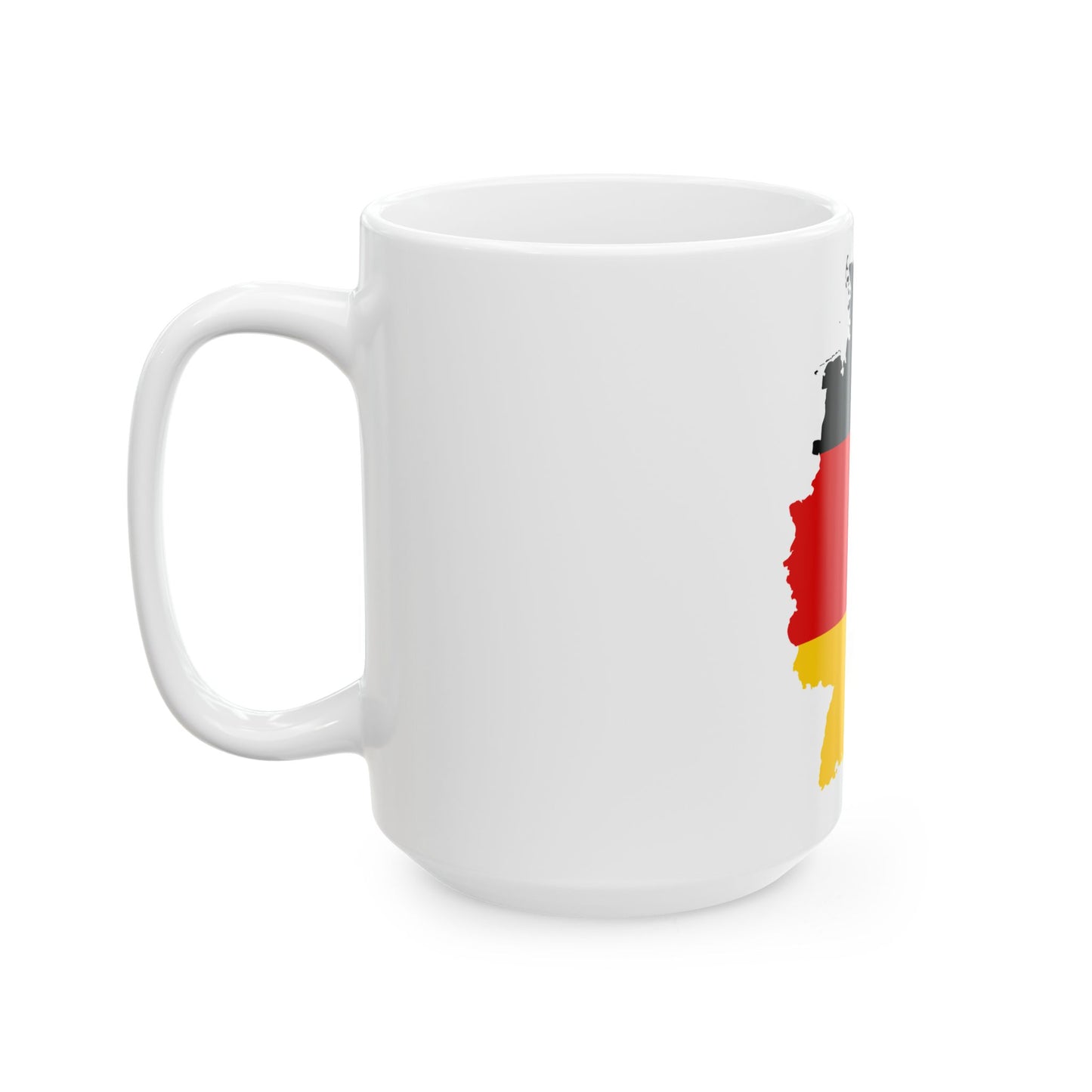 Flag map of Germany (Germany) White Coffee Mug-Go Mug Yourself
