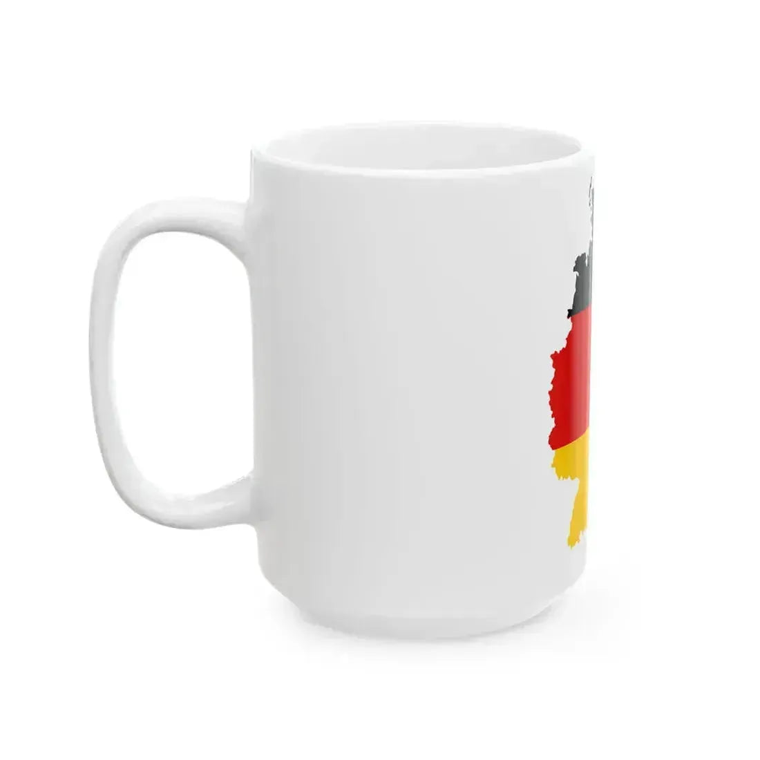 Flag-map of Germany (Germany) White Coffee Mug - Go Mug Yourself
