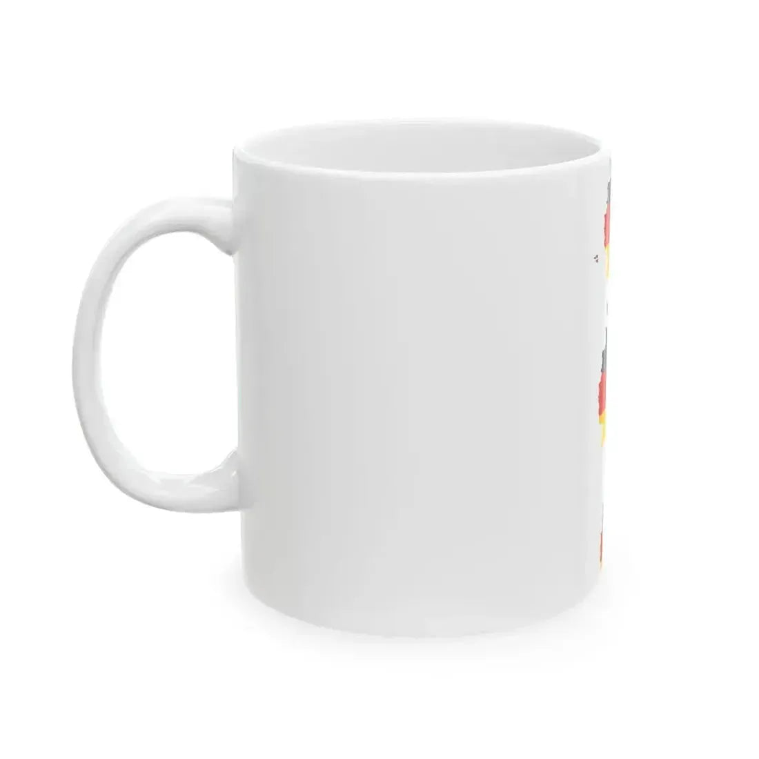 Flag map of Germany separation (Germany) White Coffee Mug - Go Mug Yourself