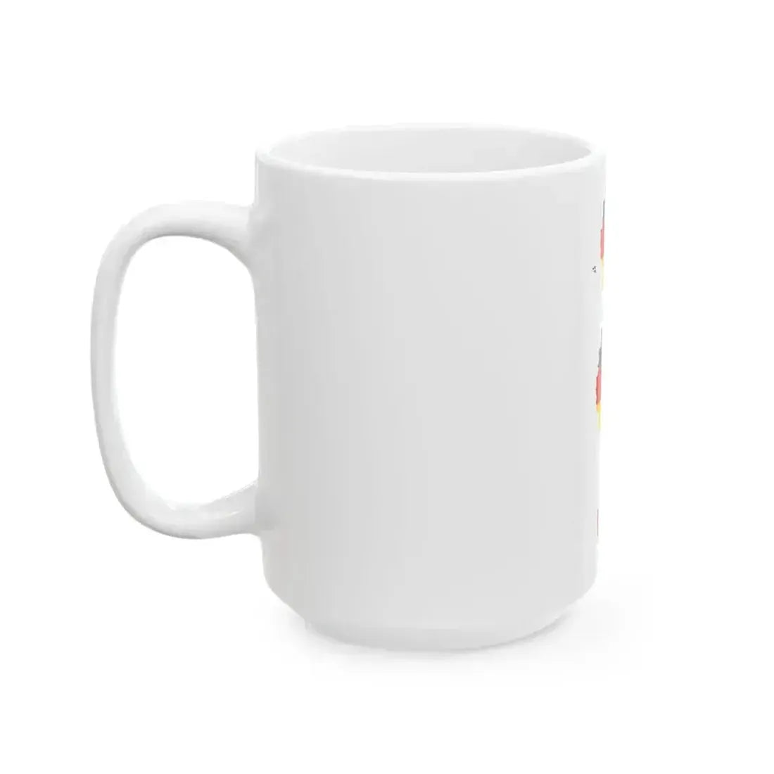 Flag map of Germany separation (Germany) White Coffee Mug - Go Mug Yourself
