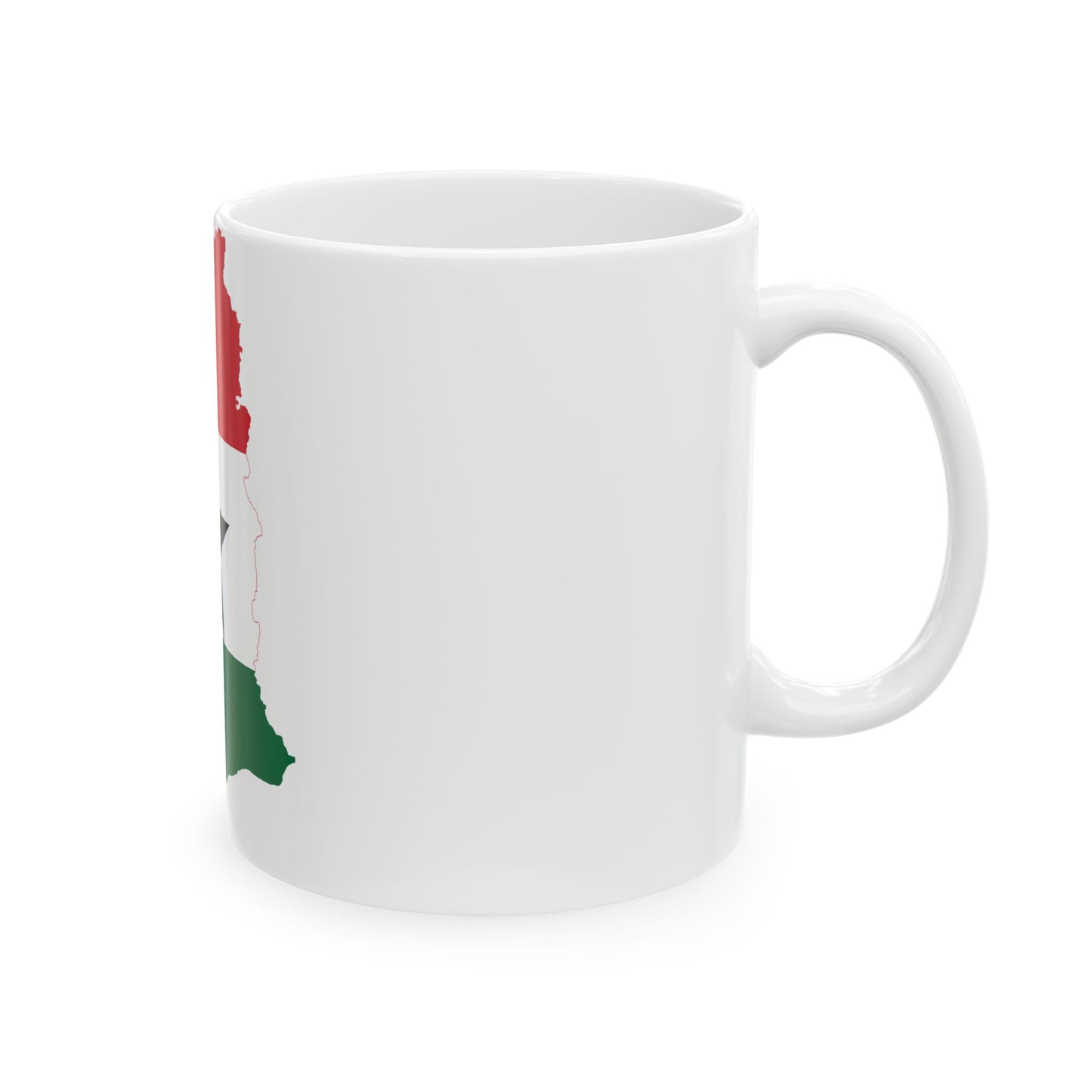 Flag map of Ghana 1964-1966 (Ghana) White Coffee Mug-Go Mug Yourself