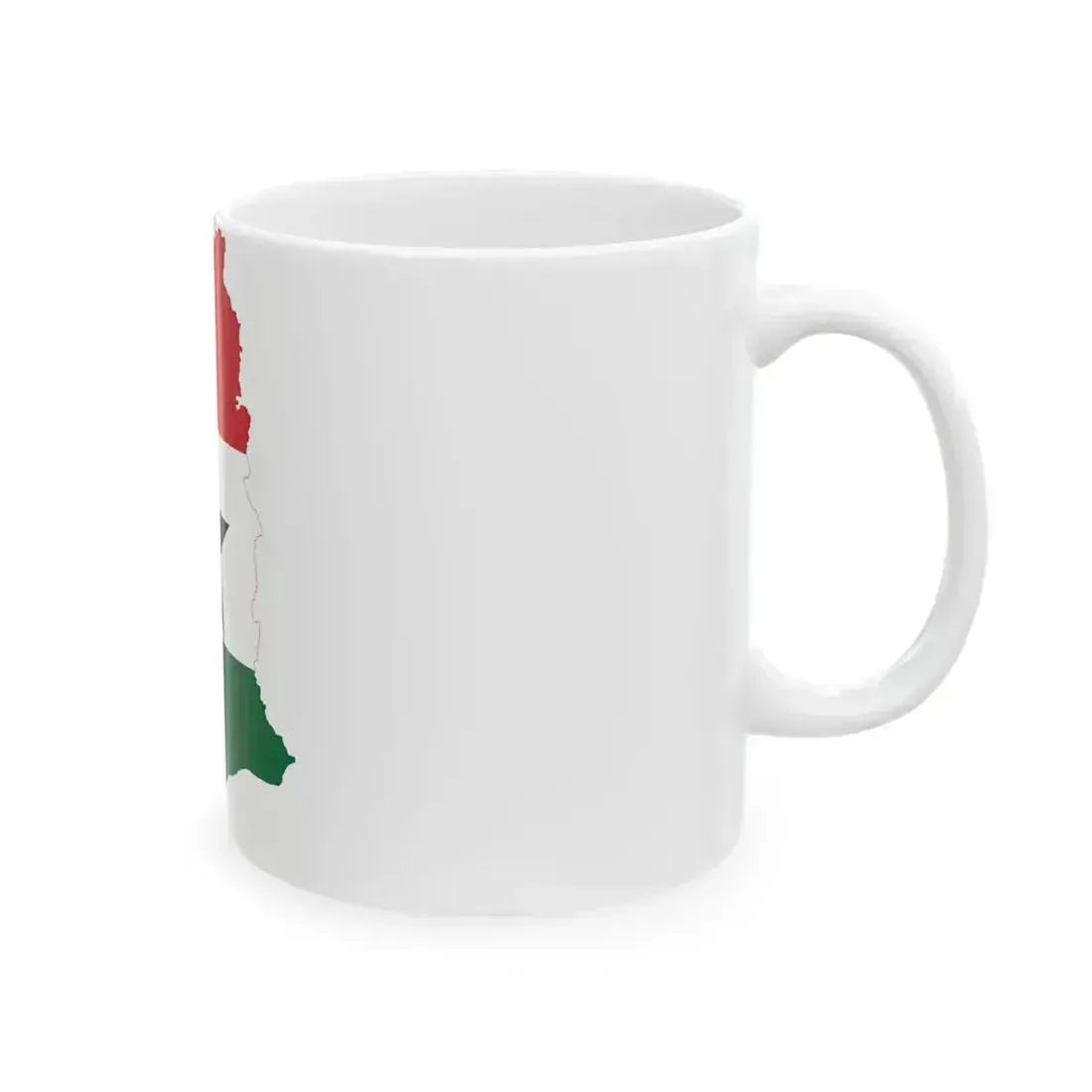 Flag map of Ghana 1964-1966 (Ghana) White Coffee Mug - Go Mug Yourself