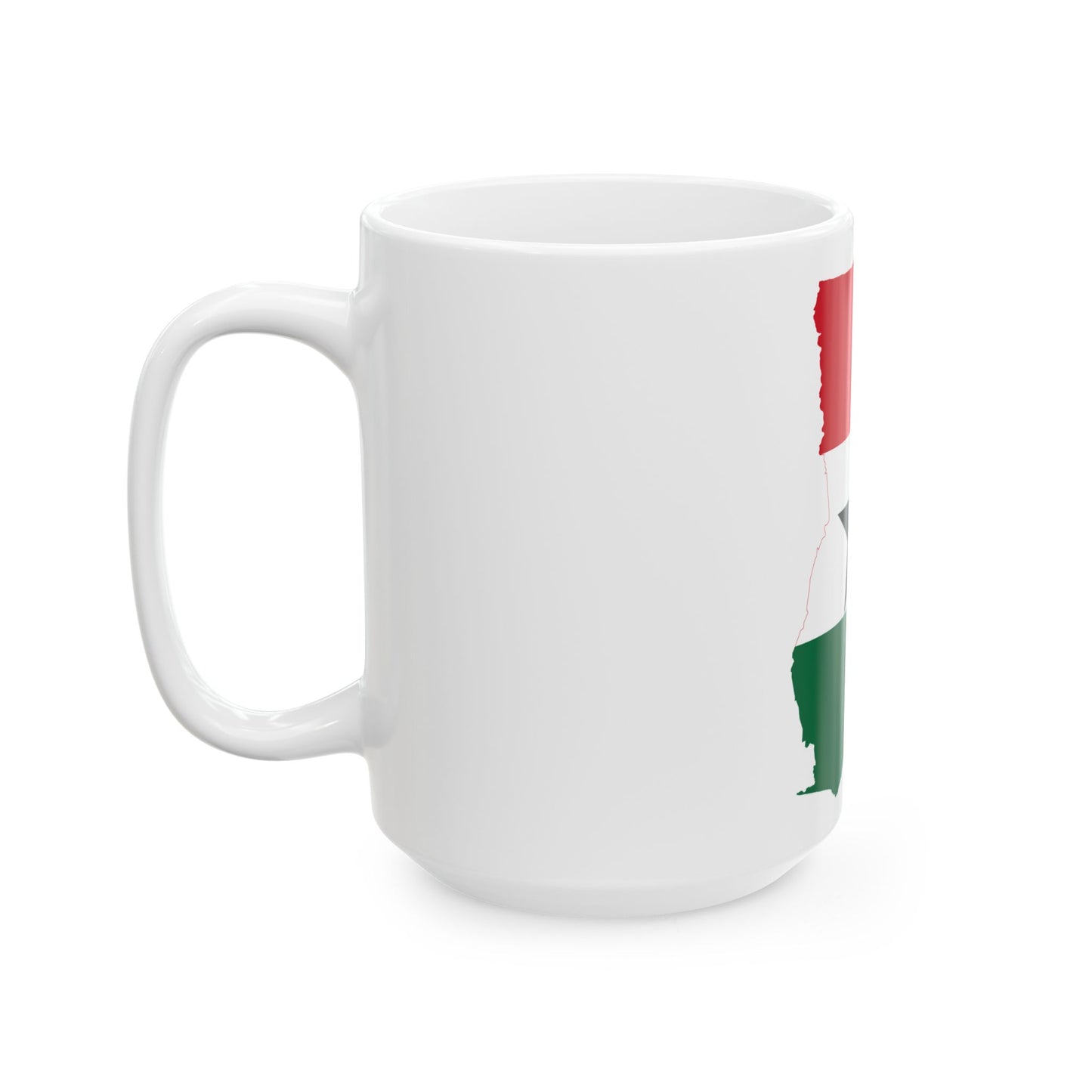 Flag map of Ghana 1964-1966 (Ghana) White Coffee Mug-Go Mug Yourself
