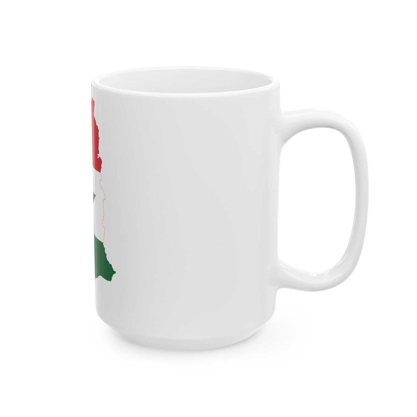 Flag map of Ghana 1964-1966 (Ghana) White Coffee Mug-Go Mug Yourself