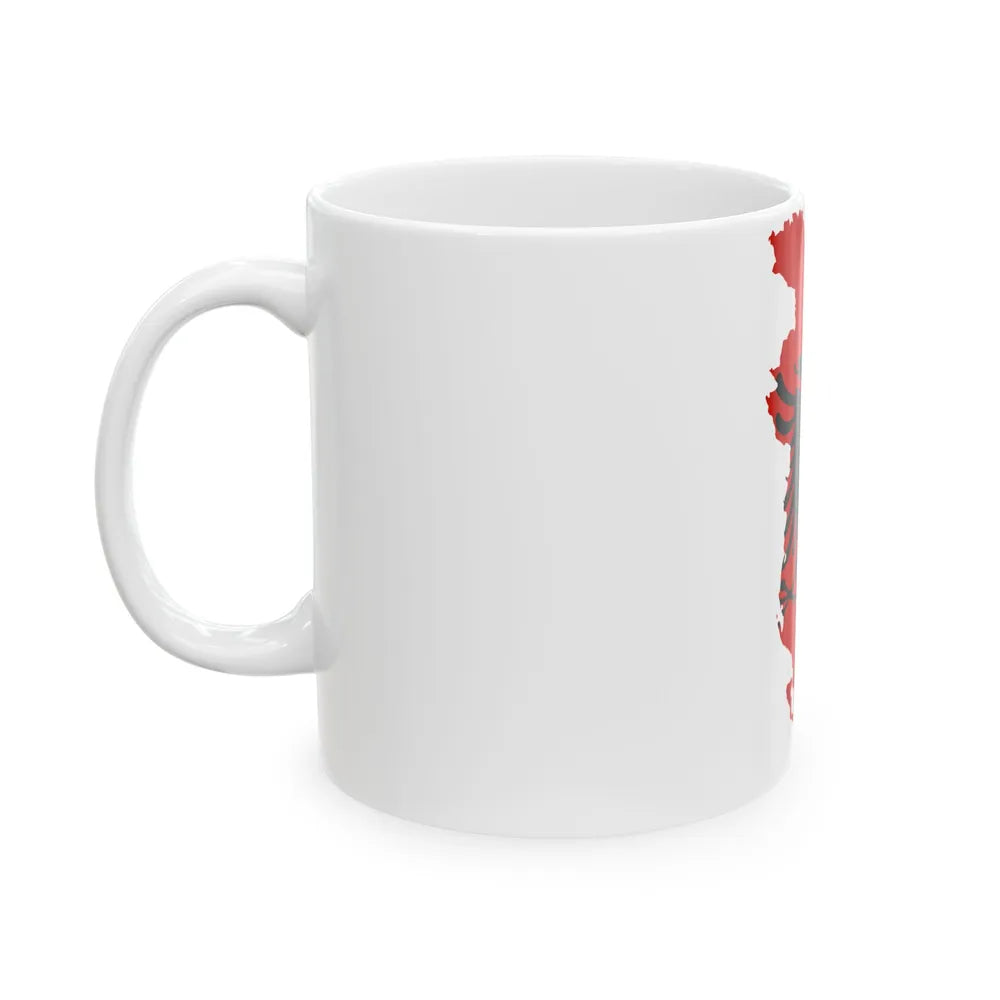 Flag-map of Greater Albania (Albania) White Coffee Mug - Go Mug Yourself
