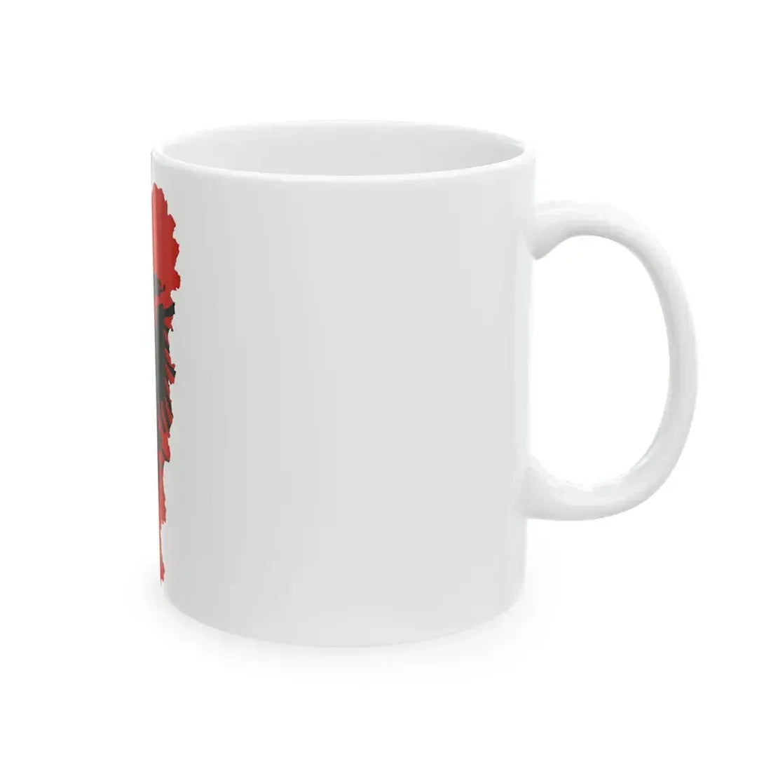 Flag-map of Greater Albania (Albania) White Coffee Mug - Go Mug Yourself