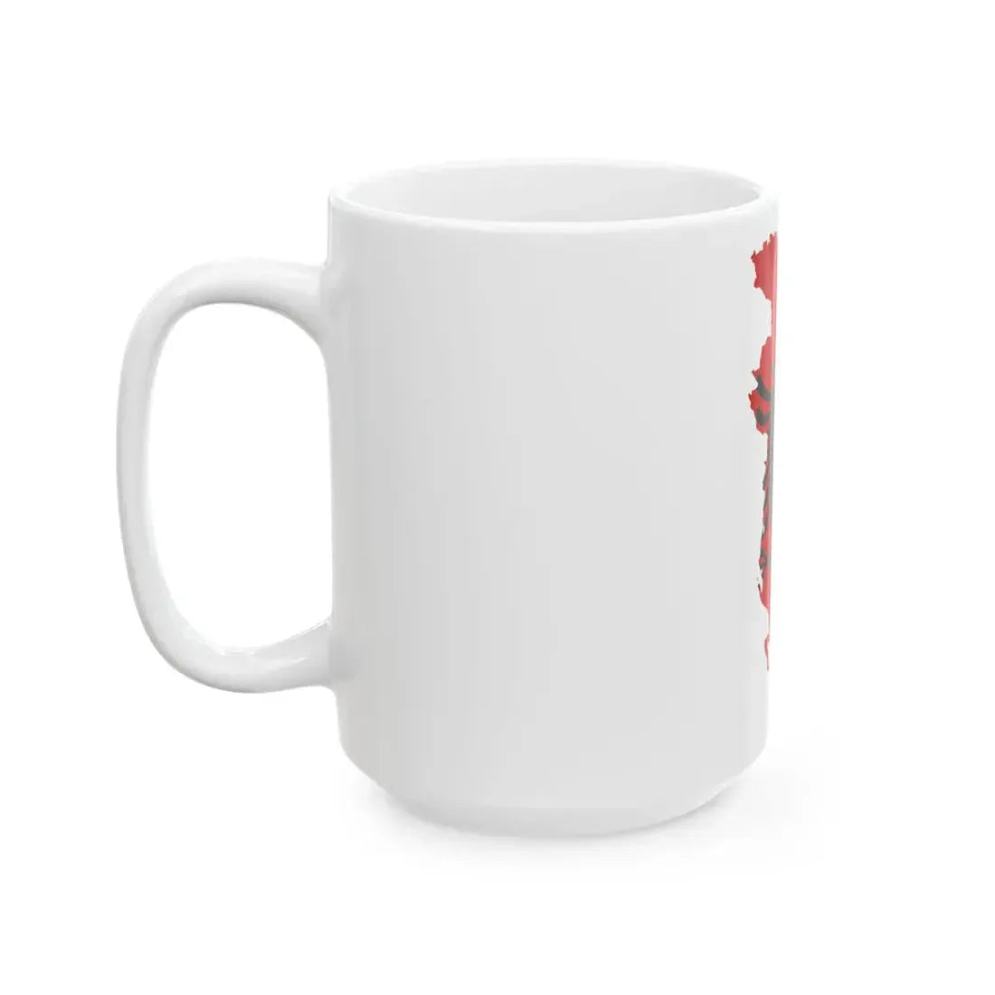Flag-map of Greater Albania (Albania) White Coffee Mug - Go Mug Yourself