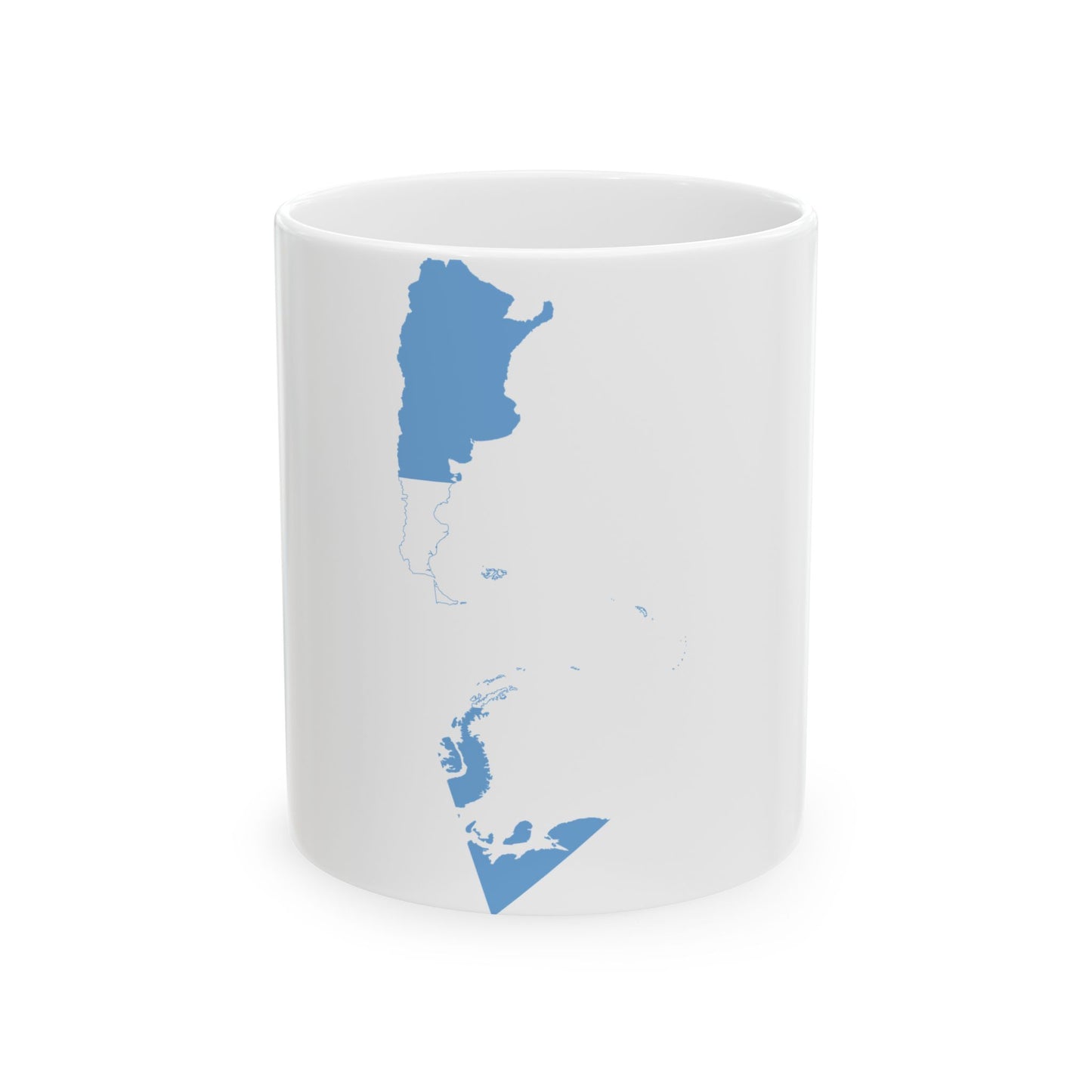Flag-map of Greater Argentina (Argentina) White Coffee Mug-11oz-Go Mug Yourself