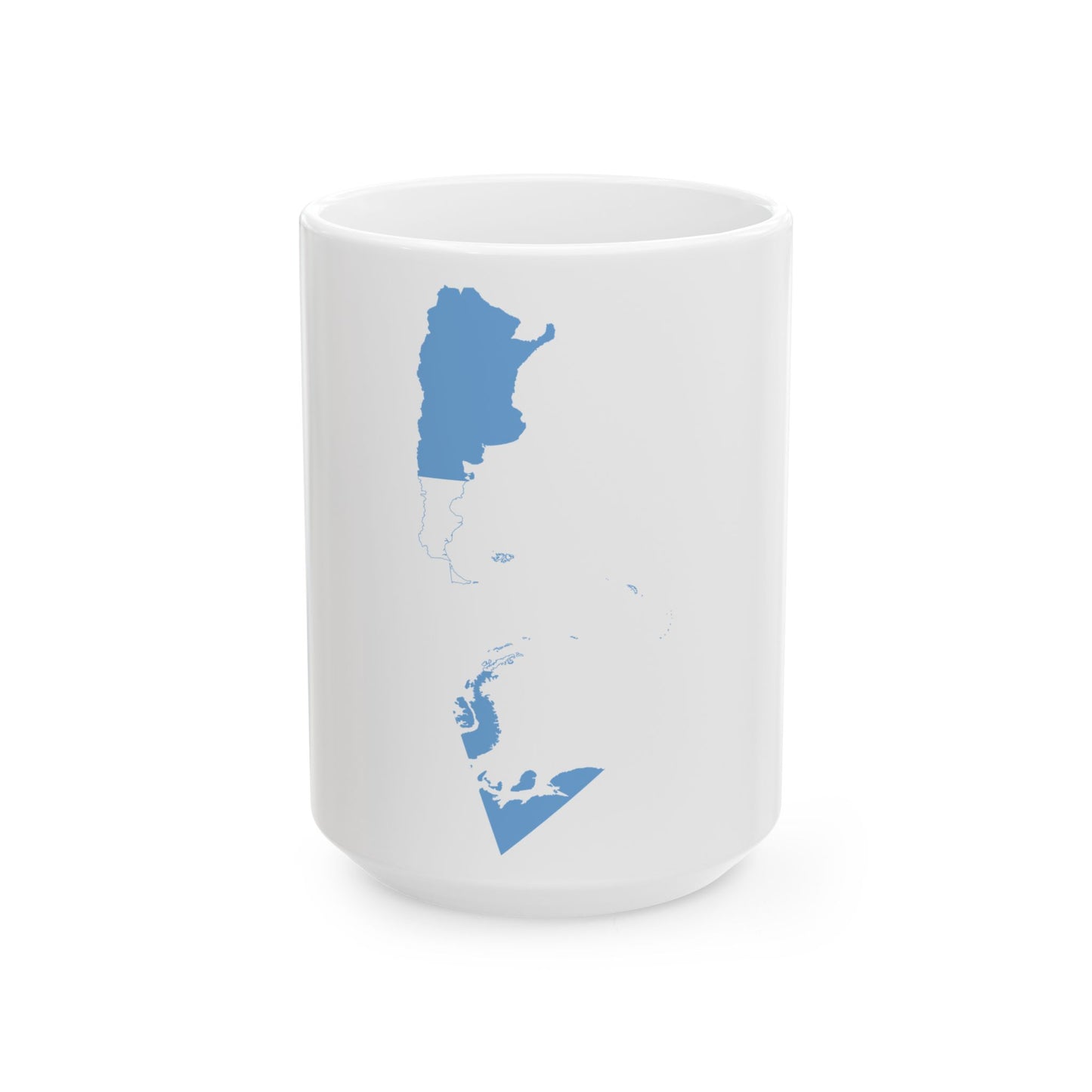 Flag-map of Greater Argentina (Argentina) White Coffee Mug-15oz-Go Mug Yourself