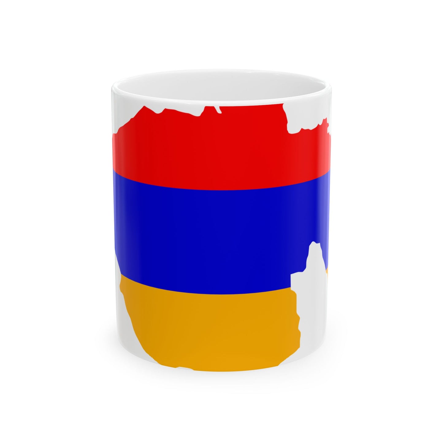 Flag-map of Greater Armenia (Armenia) White Coffee Mug-11oz-Go Mug Yourself
