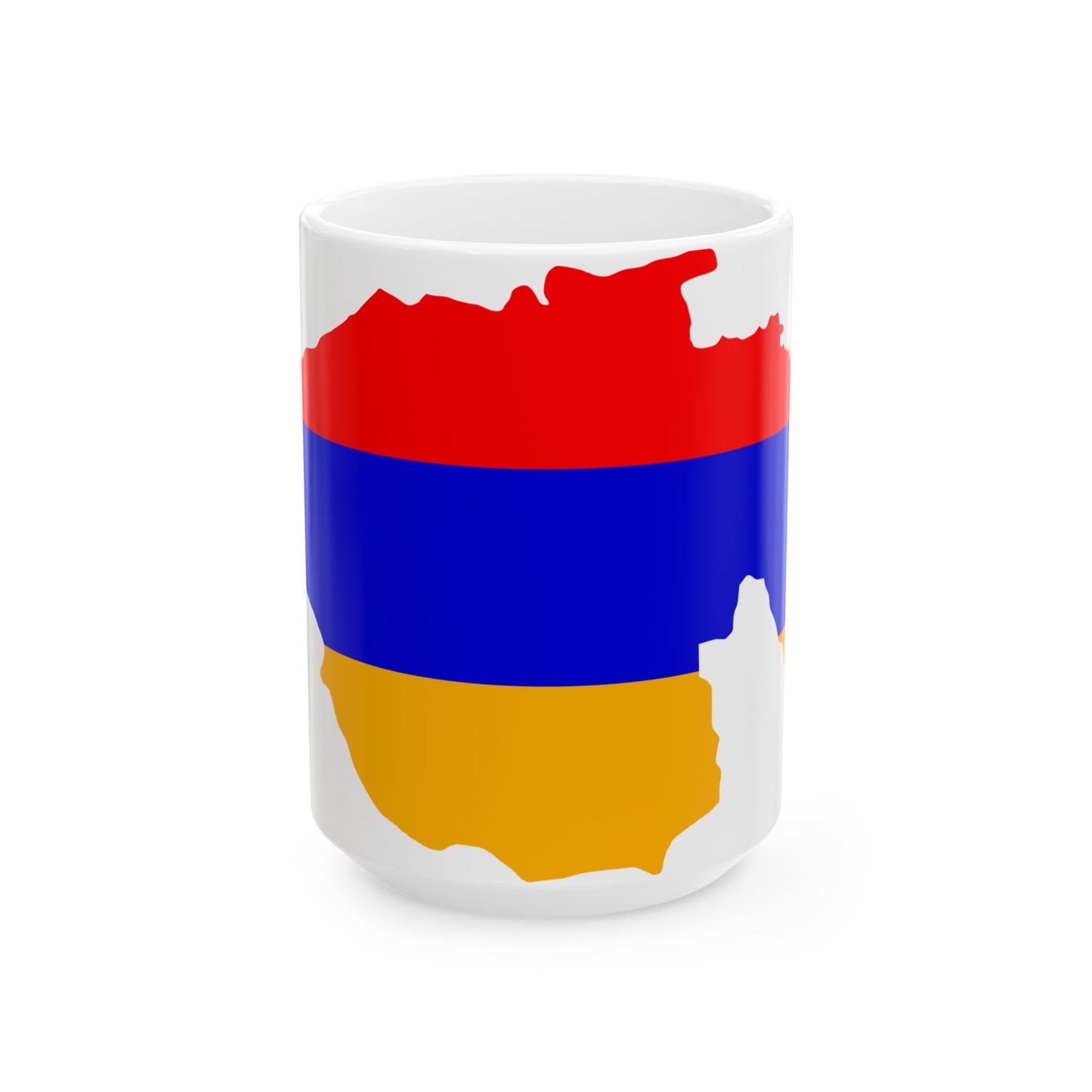 Flag-map of Greater Armenia (Armenia) White Coffee Mug-15oz-Go Mug Yourself