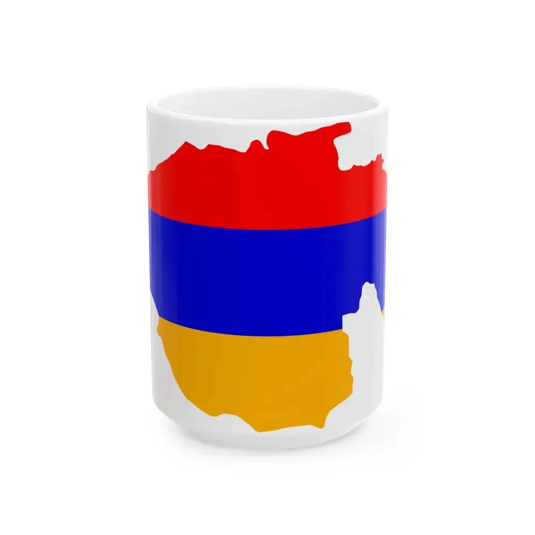 Flag-map of Greater Armenia (Armenia) White Coffee Mug 15oz - Go Mug Yourself