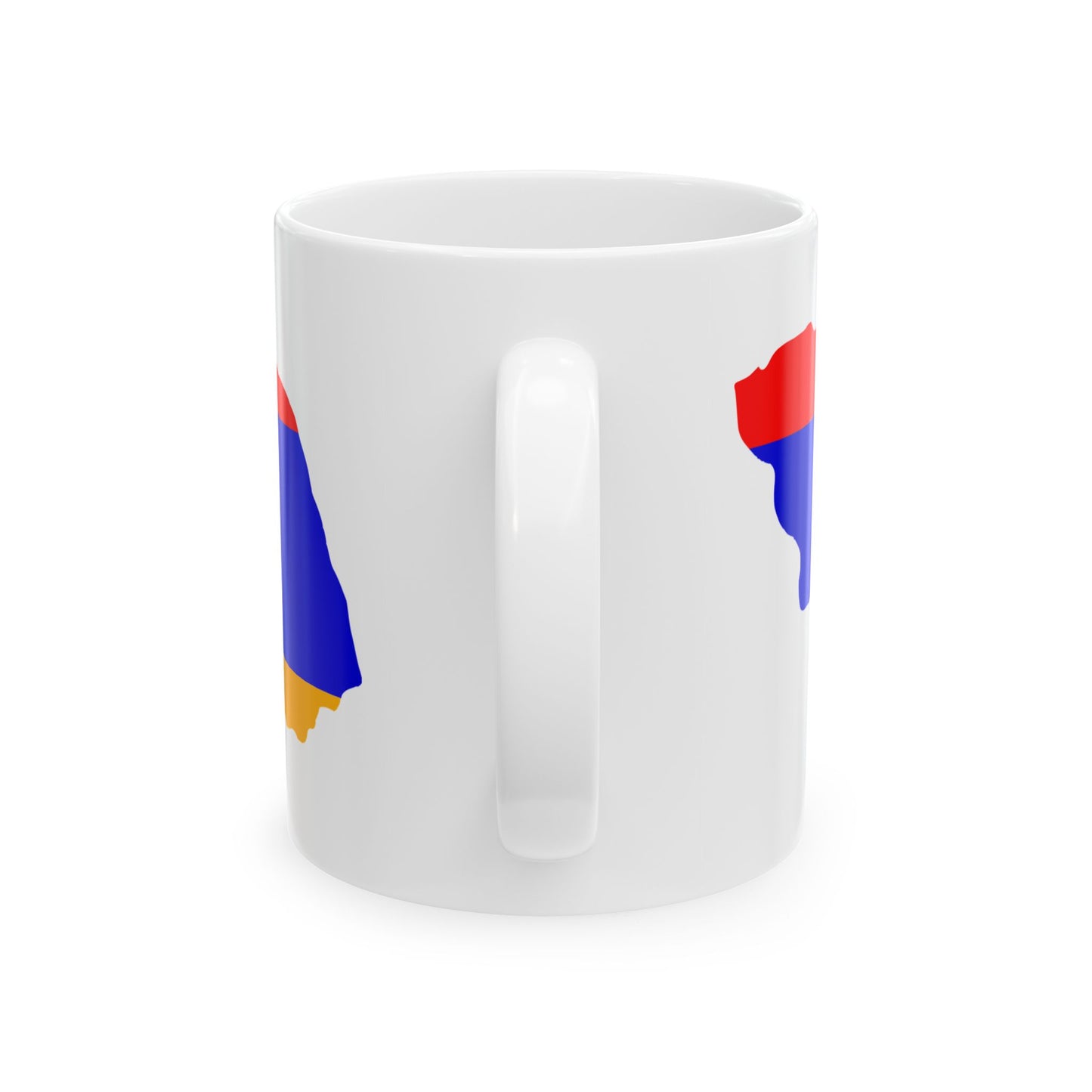 Flag-map of Greater Armenia (Armenia) White Coffee Mug-Go Mug Yourself