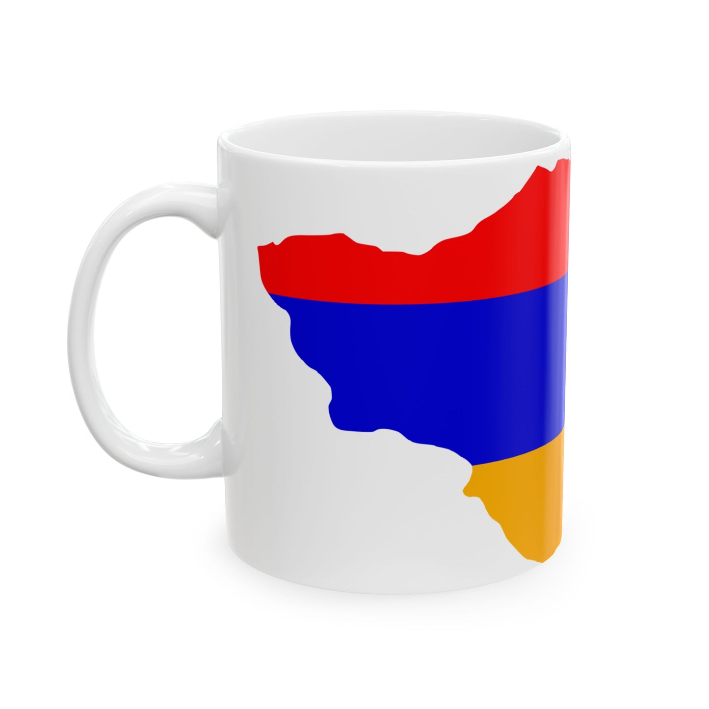 Flag-map of Greater Armenia (Armenia) White Coffee Mug-Go Mug Yourself