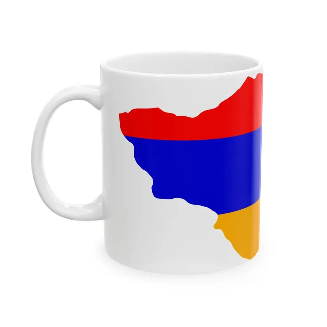 Flag-map of Greater Armenia (Armenia) White Coffee Mug - Go Mug Yourself
