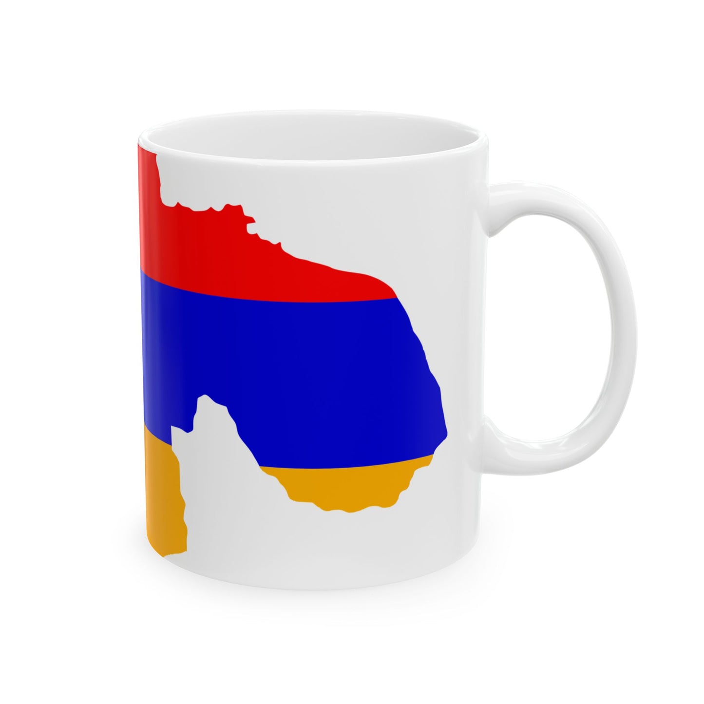Flag-map of Greater Armenia (Armenia) White Coffee Mug-Go Mug Yourself