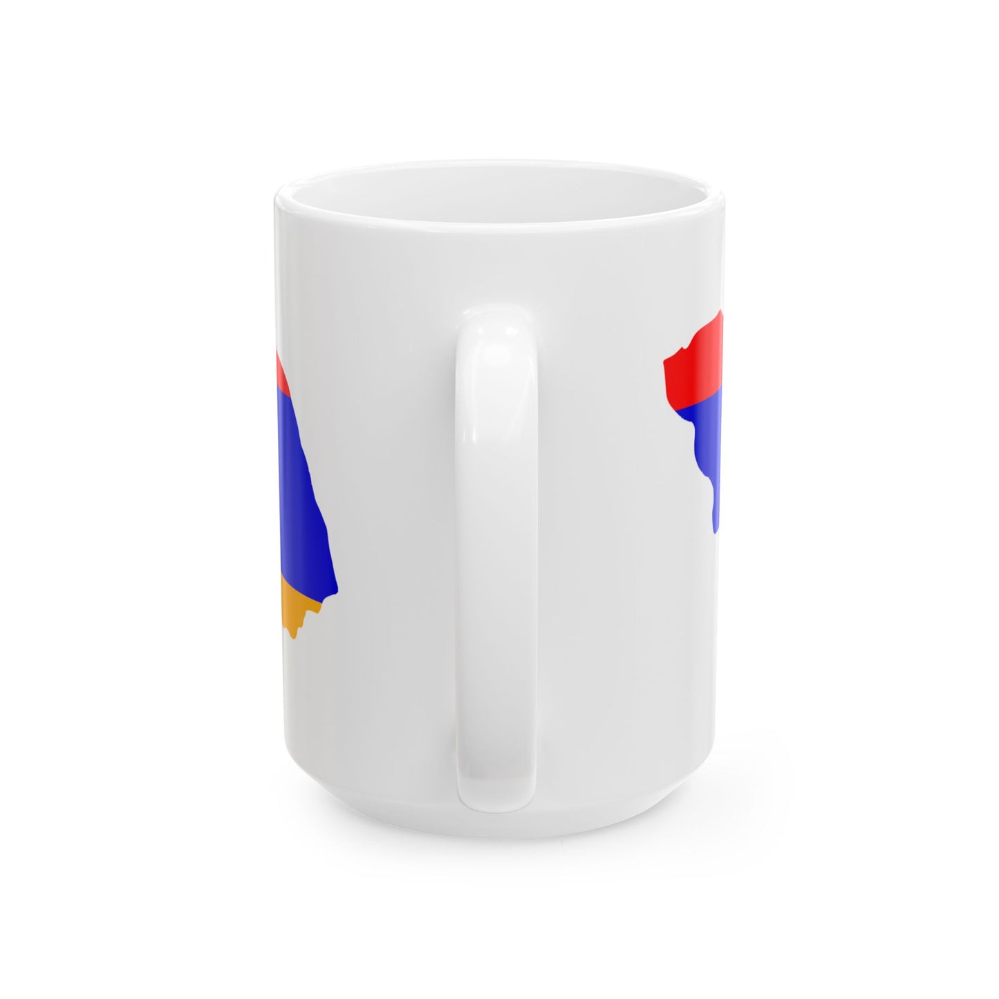 Flag-map of Greater Armenia (Armenia) White Coffee Mug-Go Mug Yourself
