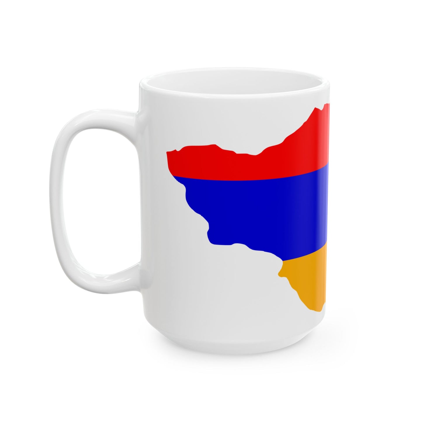 Flag-map of Greater Armenia (Armenia) White Coffee Mug-Go Mug Yourself